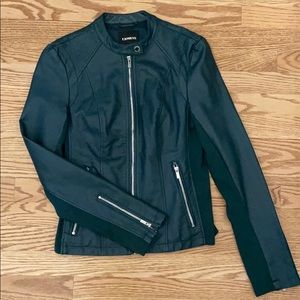 Express (Minus The) Leather Double Peplum Jacket